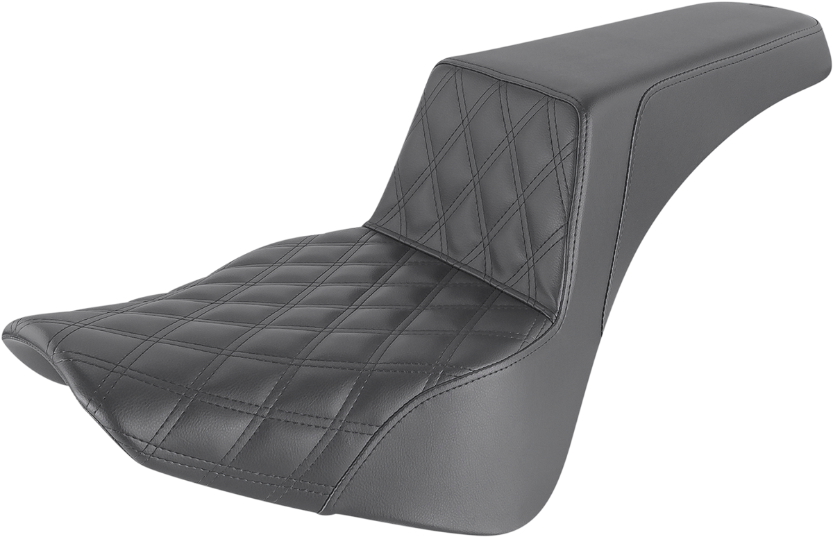 Step-Up Seat — Front Lattice Stitch - Step-Up Seat - Front Lattice Stitch - Black [0802-1399]