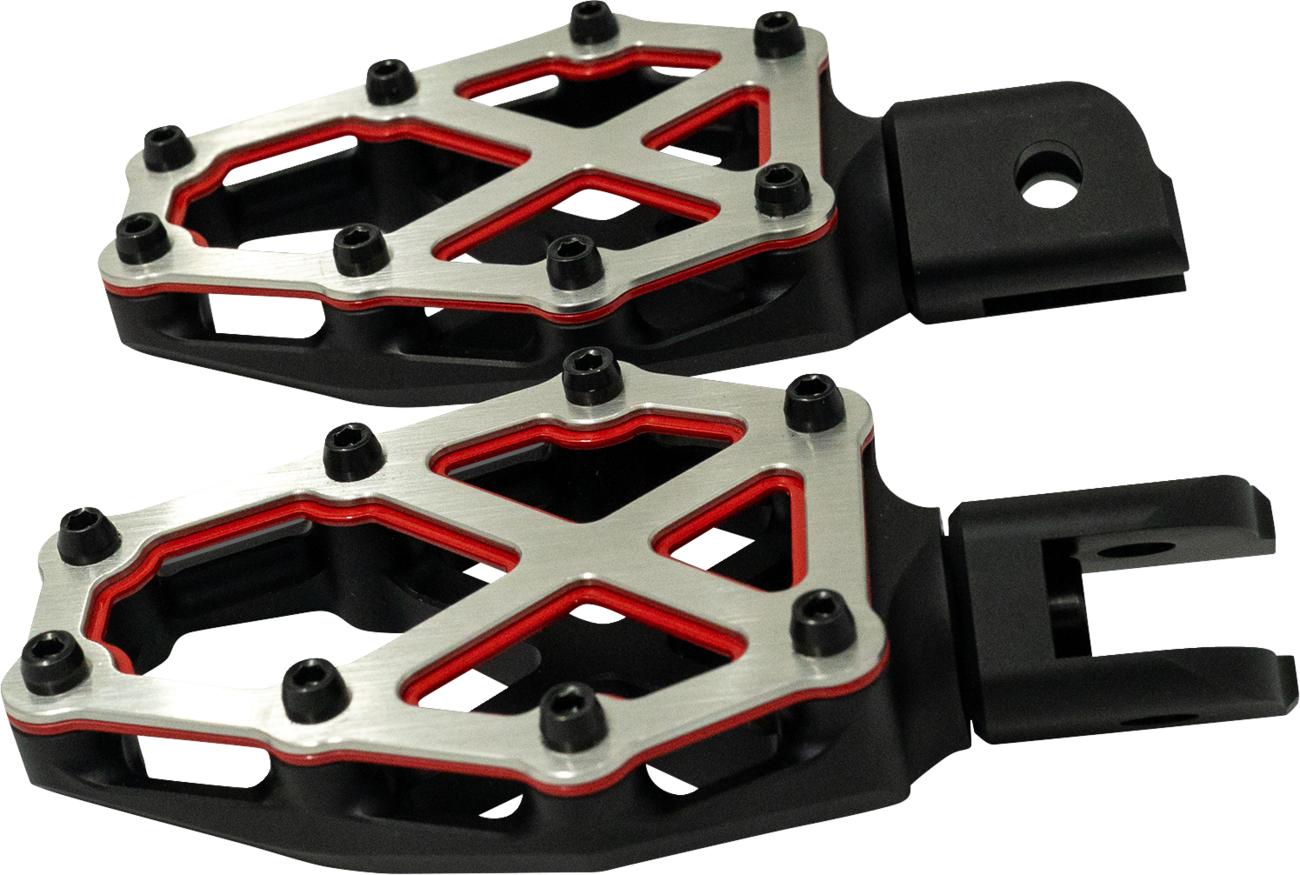 NXL Foot Pegs - Black w/ Red Accent [1620-2765] - Image 2