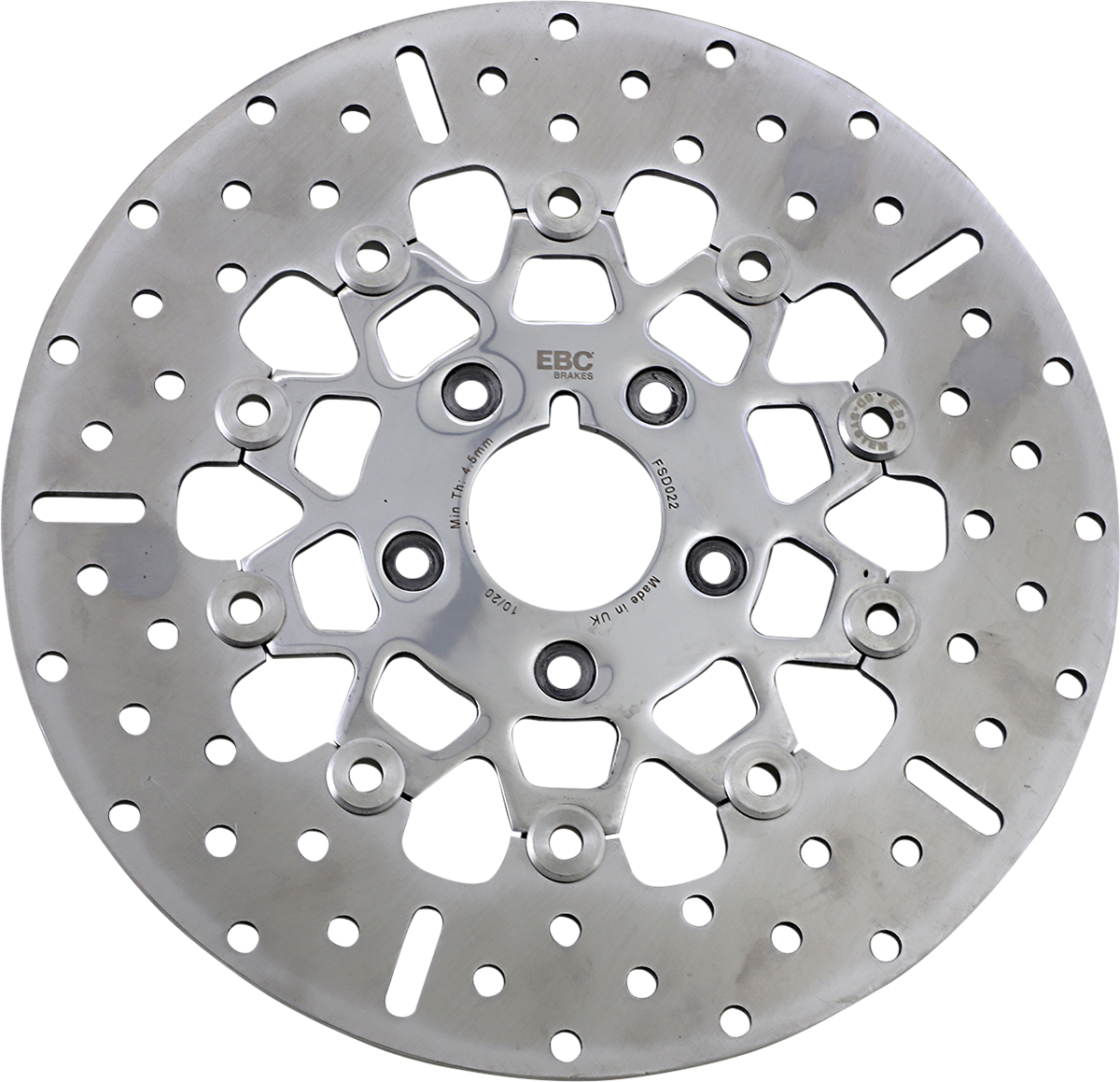 FSD Series Stainless Steel Front Brake Rotor for Big Twins - Brake Rotor - Polished Carrier [1710-3073]