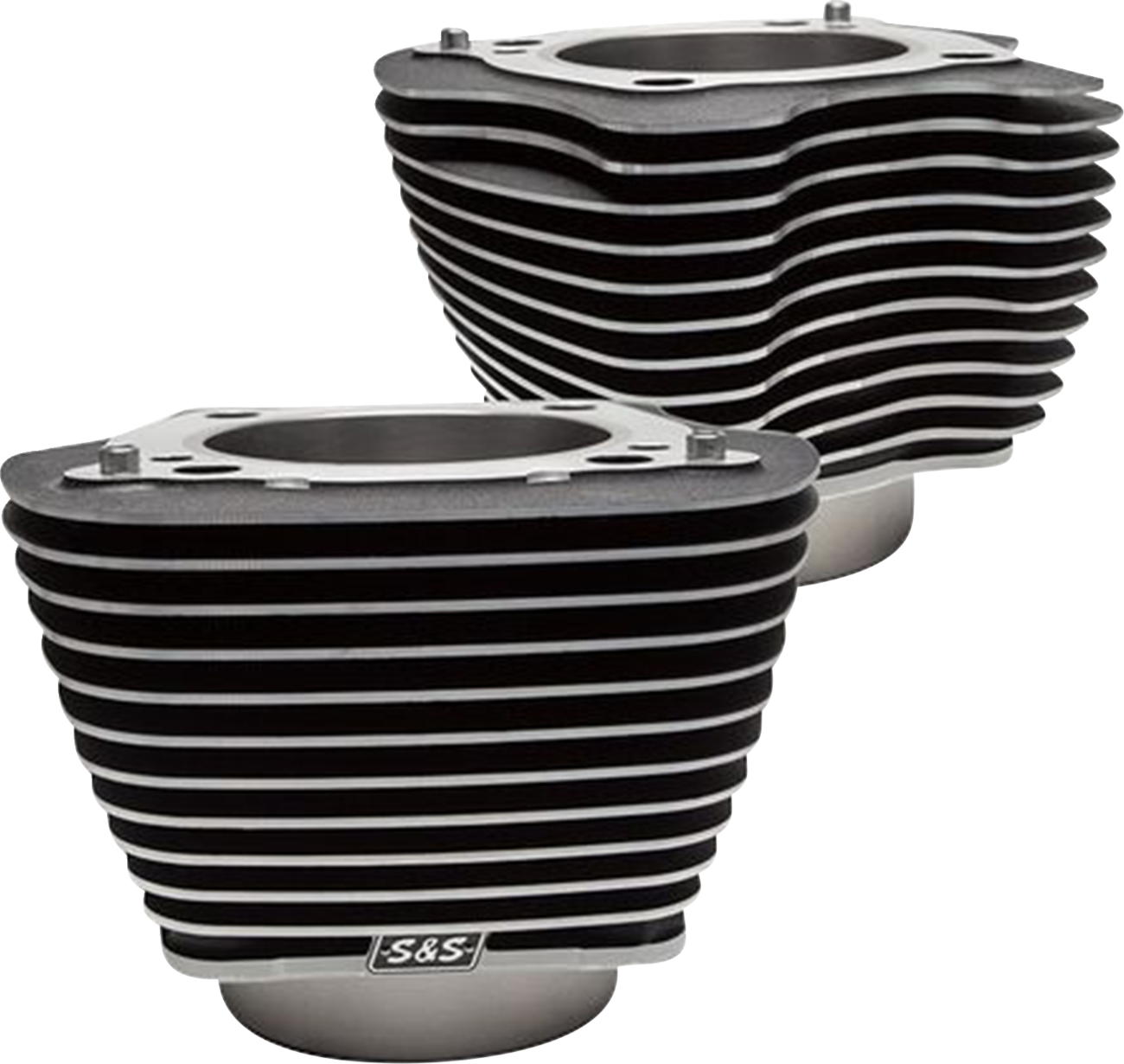 Cylinder Set - 4.25" Bore - Unhoned - Wrinkle Black w/Highlights - M8 [0931-1201]