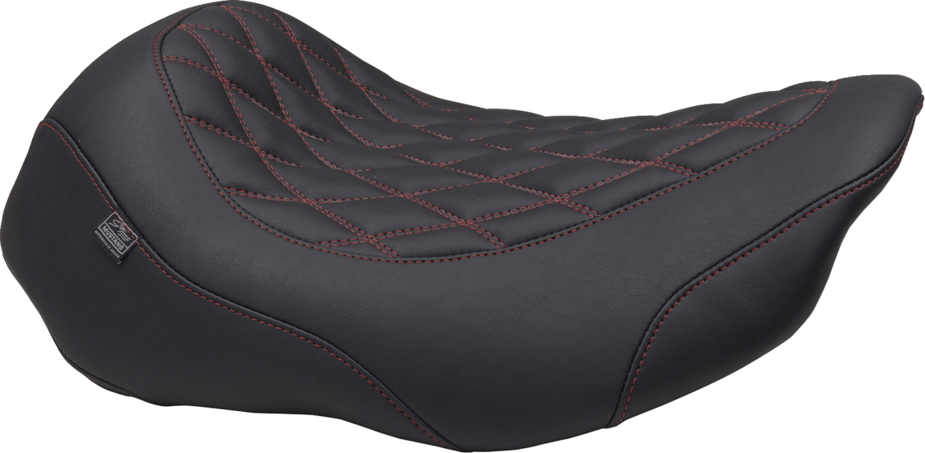 Wide Tripper™ Solo Seat - Wide Tripper™ Seat - Solo - Dark Cherry Stitching - FLT/FLH '23-'25 [0801-2021]