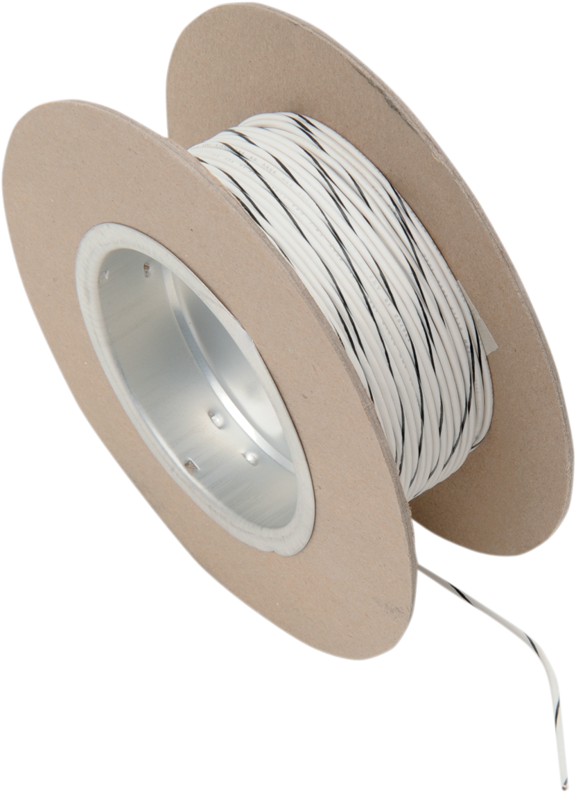OEM Color Wire Spool - 100' Wire Spool - 18 Gauge - White/Black [2120-0523]