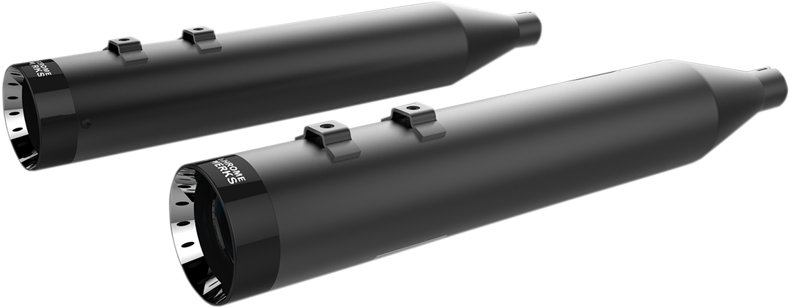 4-1/2" HP-Plus® Slip-On Mufflers - Black with Turbine Tip [1801-1289]