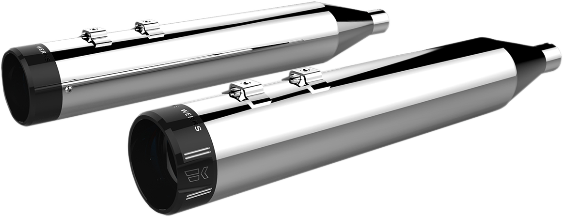 4-1/2" HP-Plus® Slip-On Mufflers - Chrome with Klassic Tip [1801-1284]