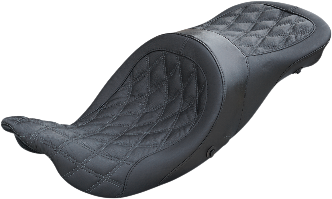 Airhawk Longhaul 2-Up Seat - Longhaul 2Up Seat - Double Diamond w/ Charcoal Gray Thread - FL '08-'23 [0801-1147]