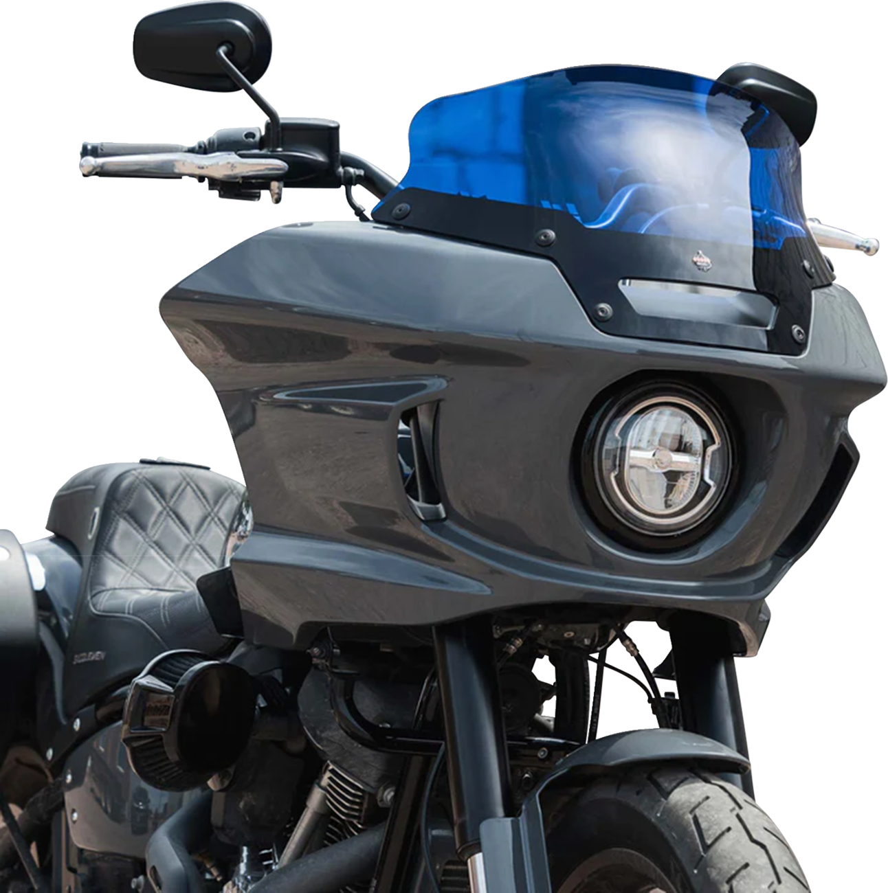 Kolor Flare® Windshield - 6" - Blue - '22-'25 FXLRST [2310-0836] - Image 3