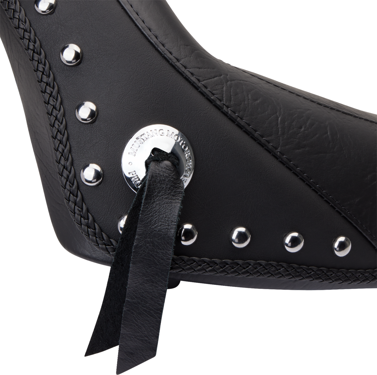 Studded Vinyl Solo Seat — without Backrest - Studded Solo Seat - FLST '00-'17 [0802-0478] - Image 3