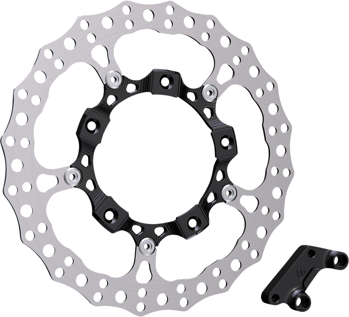 Big Brake 14" Full Floating Brake Rotor Kit - Rotor 14" - Front Right - Black [1710-3964]