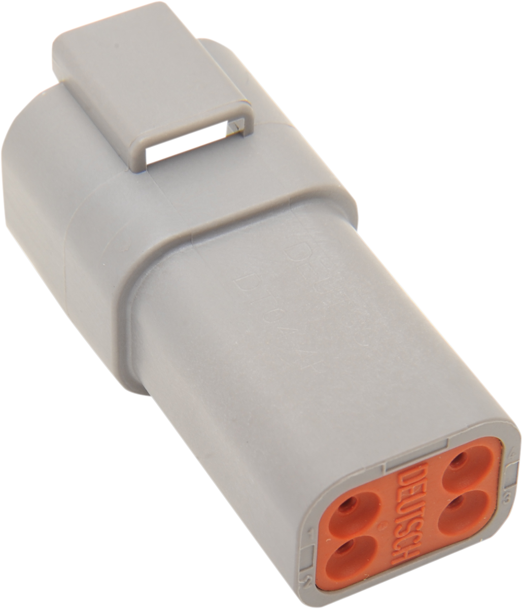 Deutsch DT Sealed Connector Component — Wiring Connector - Deutsch Receptacle - 4 Pin - Gray [2120-0043]