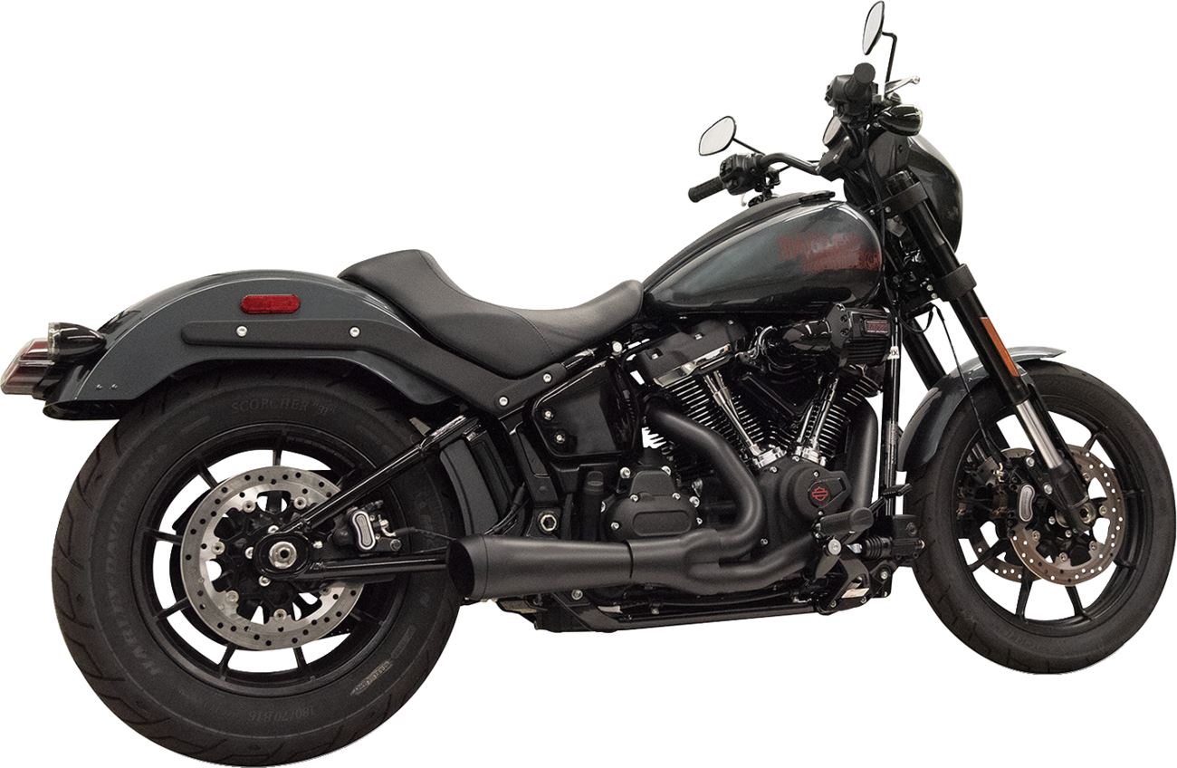 2-into-1 The Ripper Exhaust System with Megaphone Muffler - Short - Black - M8 Softail [1800-2749] - Image 2