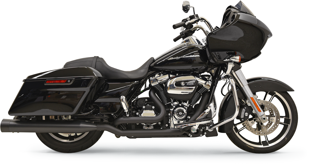 True-Dual Down Under Headpipes - Black - M8 [1802-0365]