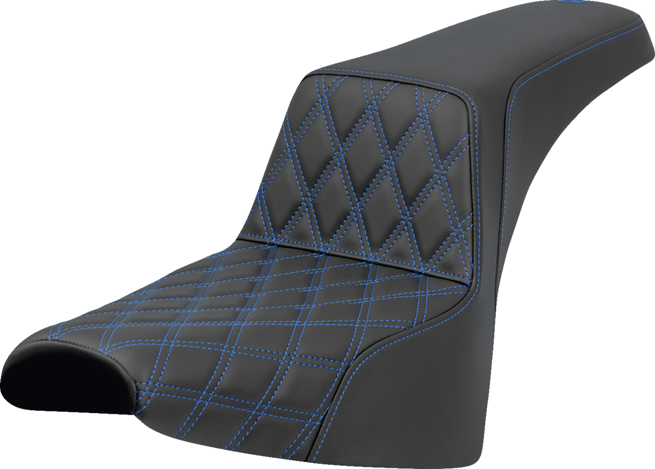 Lattice Stitch Step-Up Seat - Step-Up Seat - Front Lattice Stitch - Blue Stitch - FXST/FXBB '18-'25 [0802-1652]