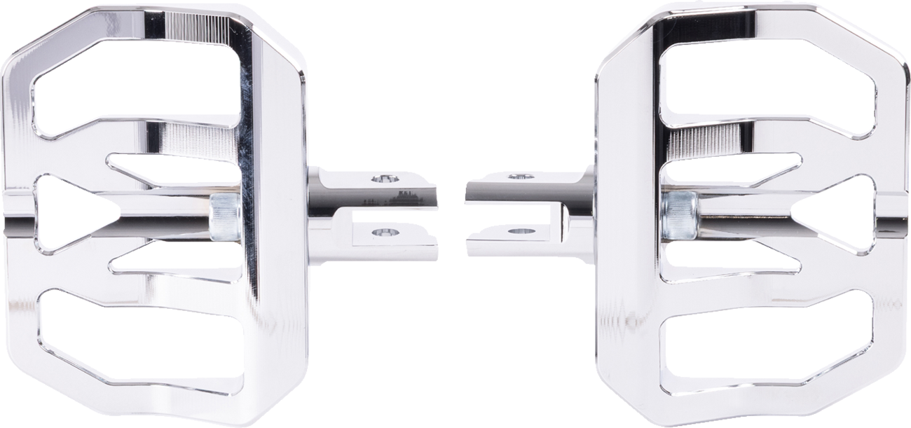 Mini Aggressor Floorboards - Chrome - Front [1621-1233] - Image 2