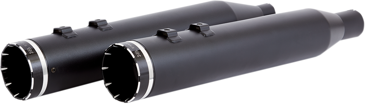 4-1/2" HP-Plus® Slip-On Mufflers - Black with Tracer - Touring [1801-1258] - Image 2