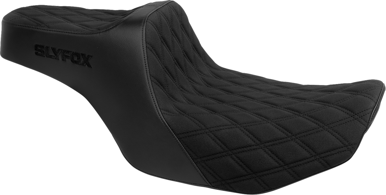 High Noon Seat - Double Diamond - Black Logo - Black Stitch - FLH/FLT '23-'25 [0801-2150]