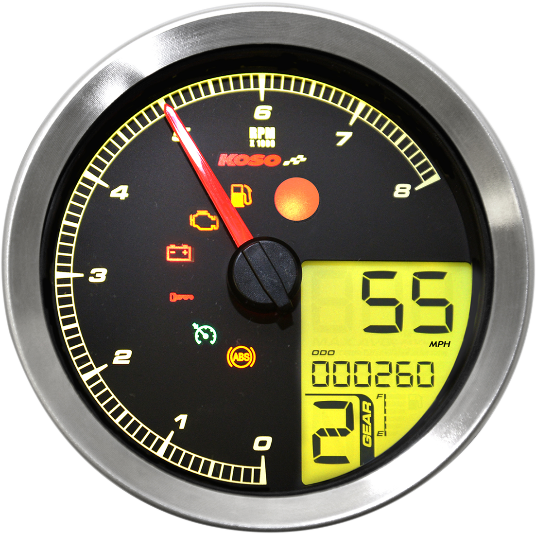 HD-04 Speedometer/Tachometer - Multi-Function Speedometer/Tachometer - HD-04 - Chrome [2211-0171] - Image 5