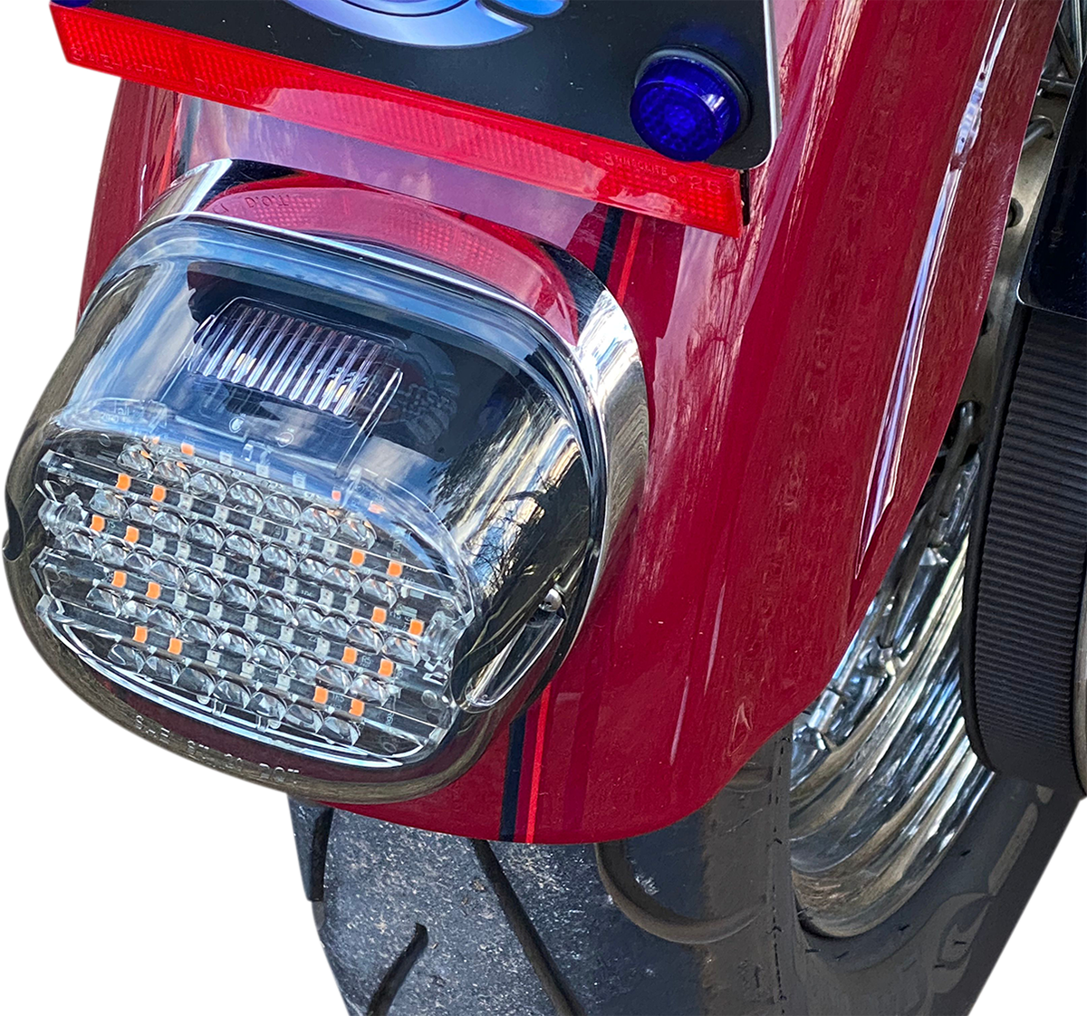 Low Profile LED Taillight with Integrated Auxiliary Turn Signals - Taillight w/ Integrated Turn Signal - Top Window - Smoked Lens [2010-1445] - Image 3
