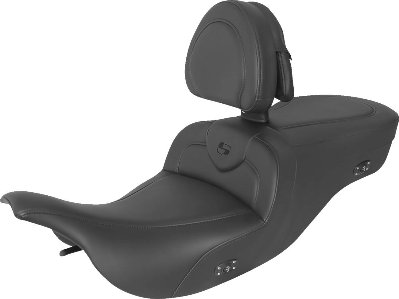Heated RoadSofa™ Seat - With Backrest - Black W/Black Stitching [0801-1421]