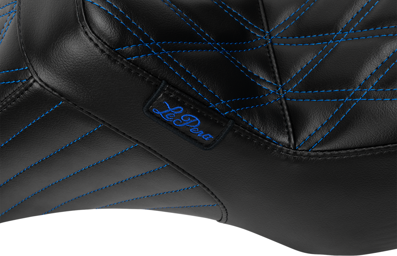 Tailwhip Seat - Blue Double Diamond Stitch - FLH/FLT -'23-'25 [0801-1847] - Image 2