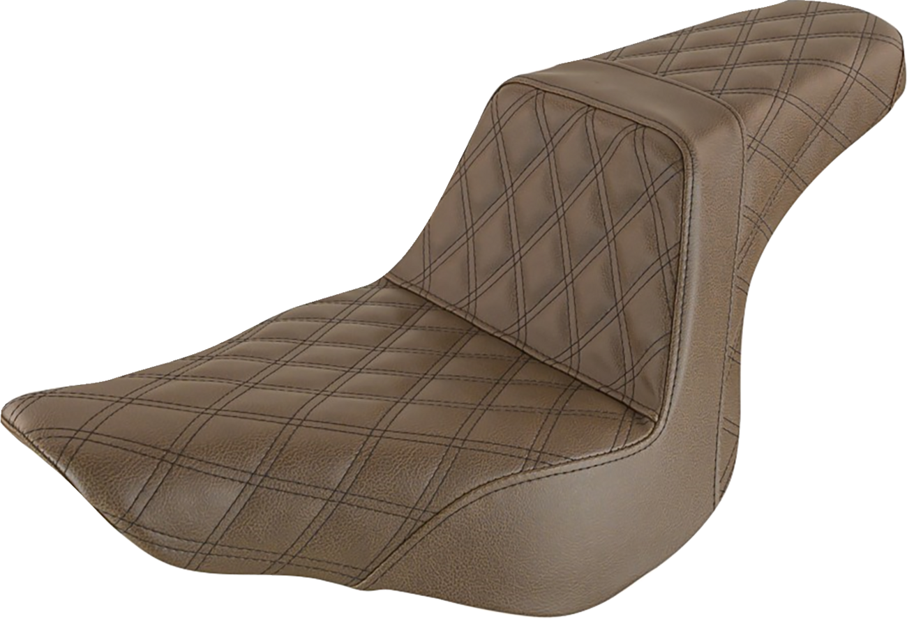 Step-Up Seat — Full Lattice Stitch - Step-Up Seat - Full Lattice Stitch - Brown [0802-1041]