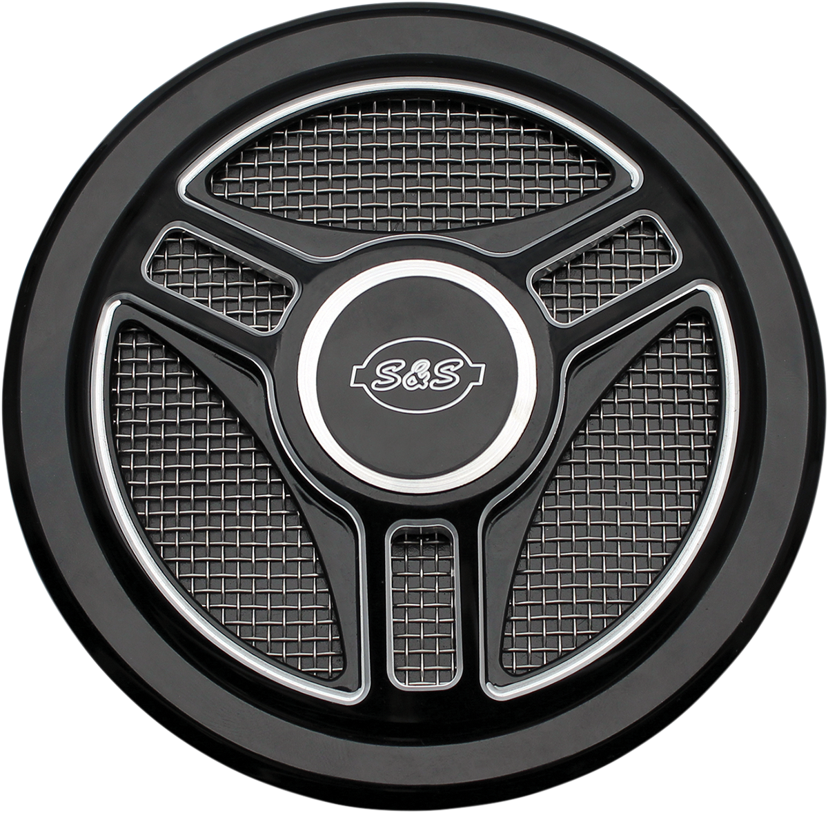 Stealth Air Cleaner Cover - Air Cleaner Cover - Triple-Spoke - Black [1014-0171]