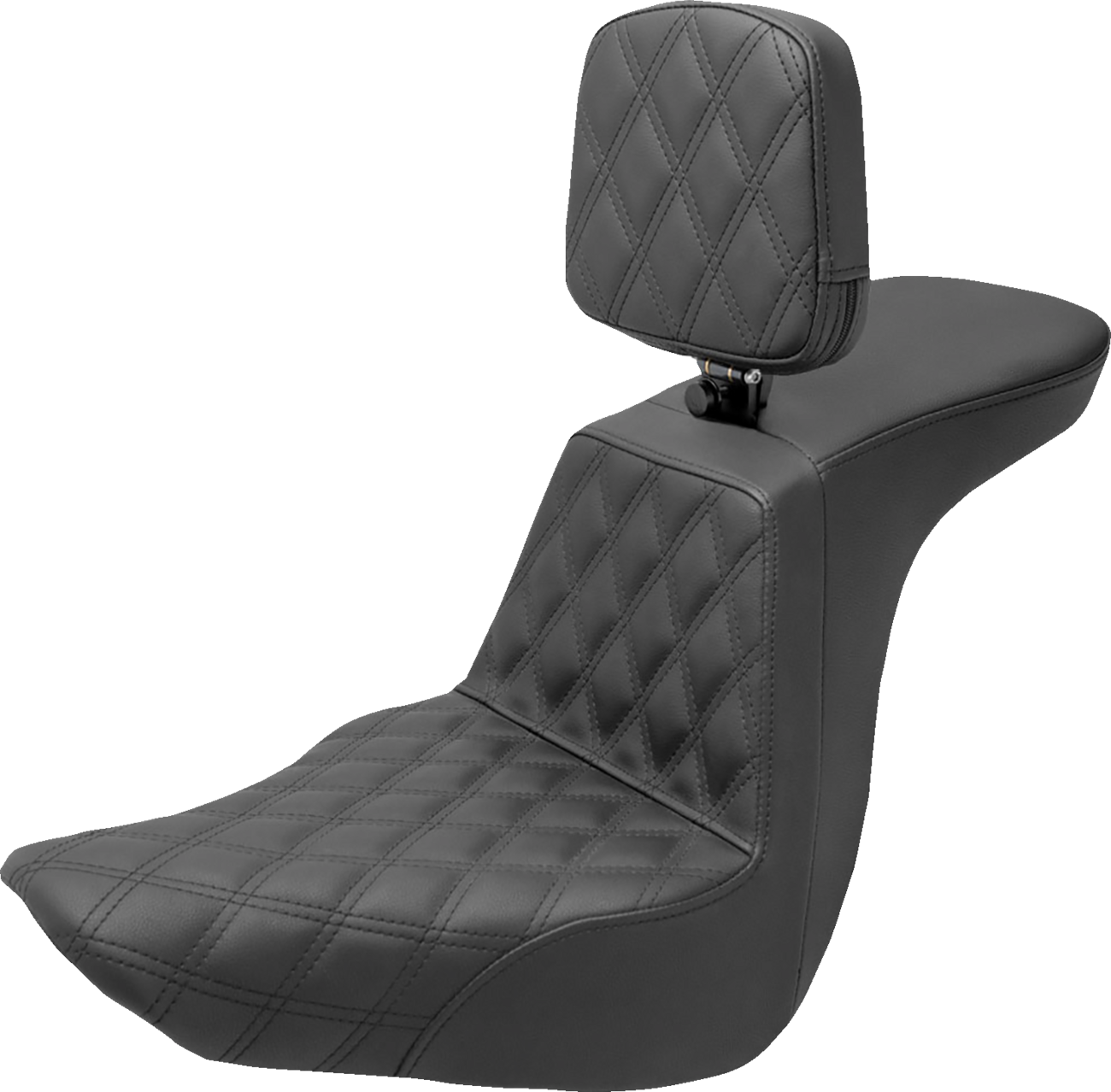 Tour Step-Up Seat - Rider Backrest - Front Lattice Stitch - FLSB/FXLR '18-'24 [0802-1525]