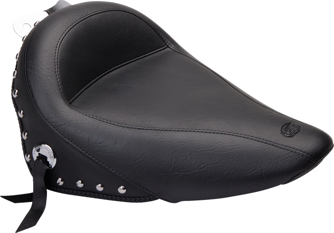 Studded Vinyl Solo Seat — without Backrest - Studded Solo Seat - FLST '00-'17 [0802-0478]