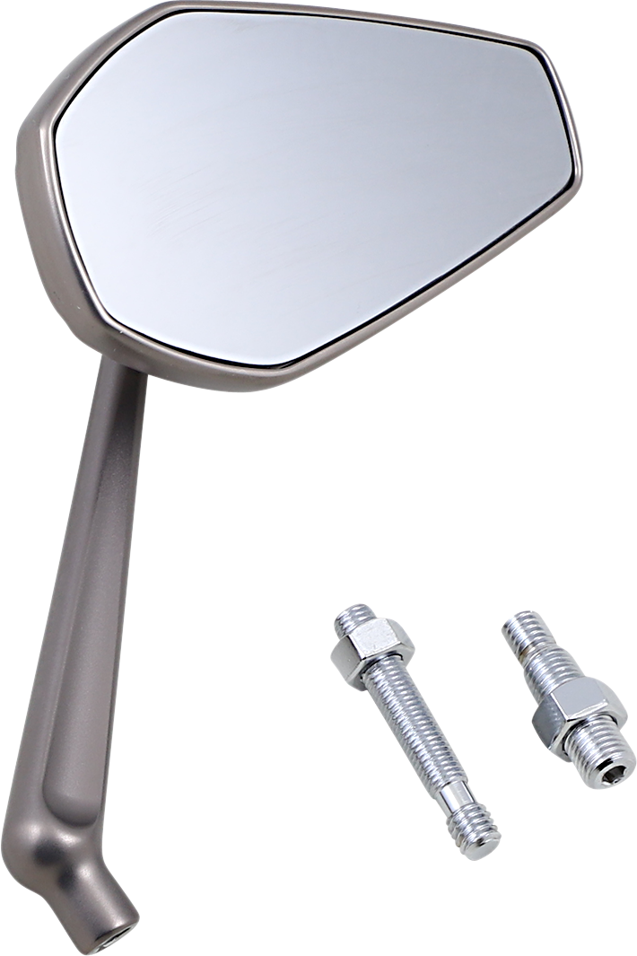 Mini Stocker Mirror - Mirror - Mini Stocker - Side View - Oval - Titanium - Left [0640-1444]