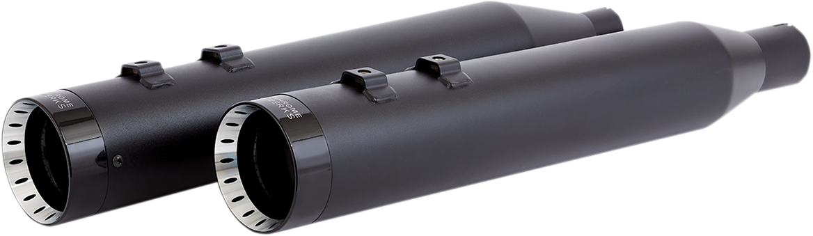 4-1/2" HP-Plus® Slip-On Mufflers - Black with Turbine - Touring [1801-1256]