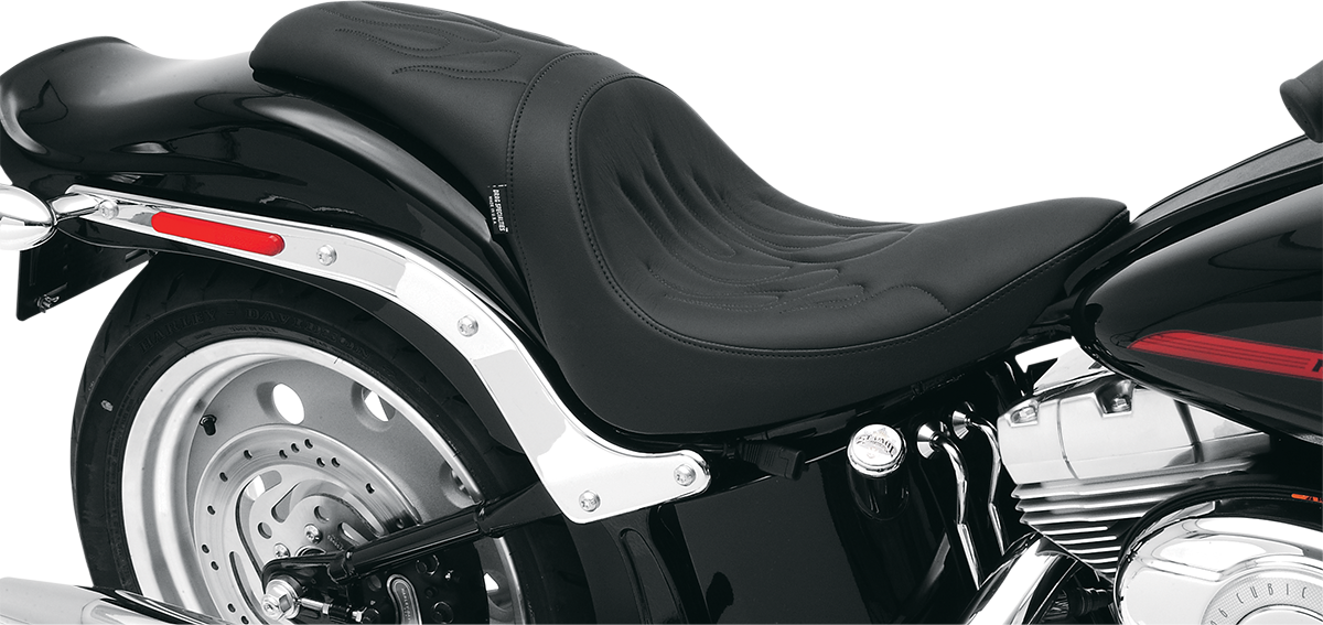 Predator Seat - Black - Flame Stitched - FL/FX '06-'17 [0802-0393] - Image 3