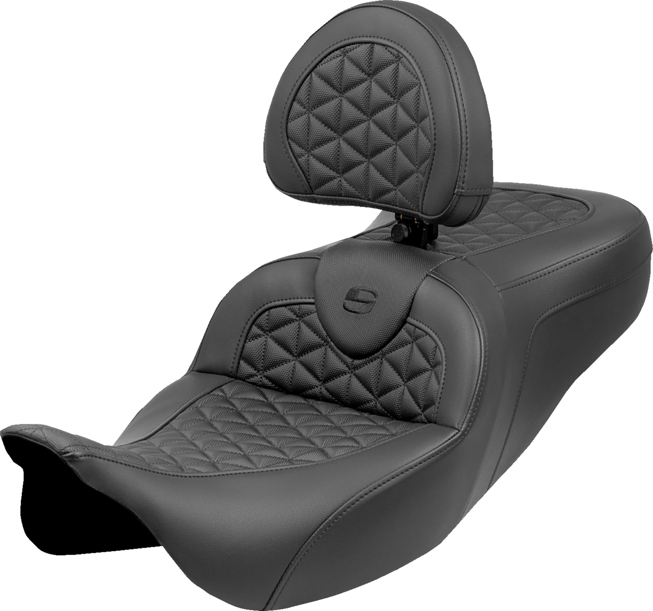 Extended Reach RoadSofa™ Tri Gripper Seat - RoadSofa™ Tri Gripper Seat - Extended Reach - w/ Backrest - FLH/FLT '08-'25 [0801-2055]