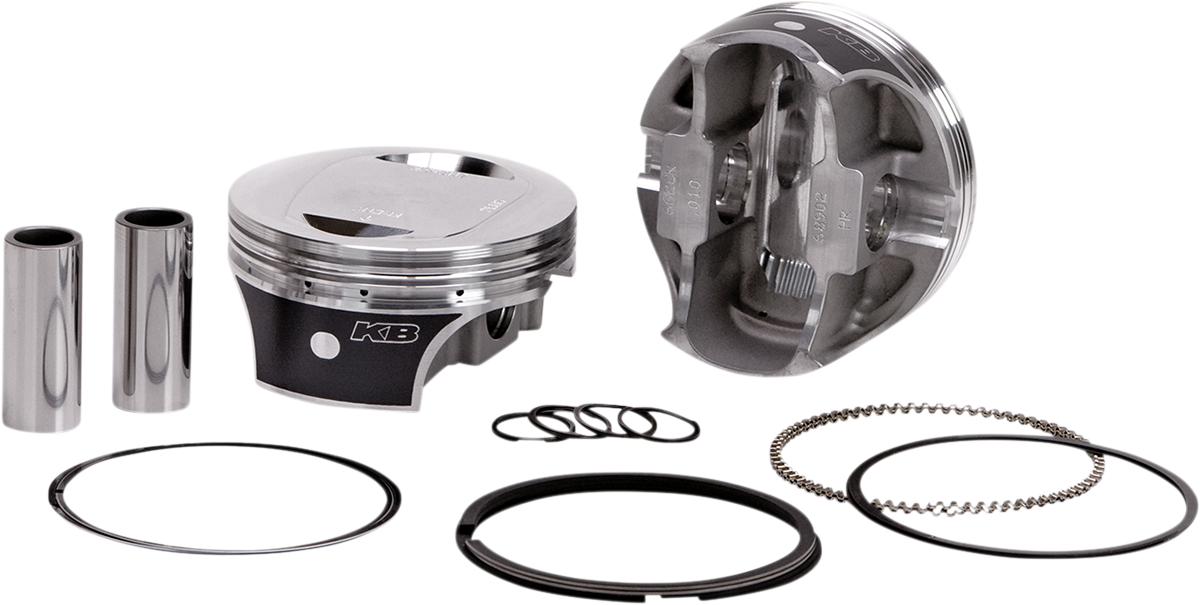 Forged Piston Kit - Piston Kit - 4.125" Standard - 10.0:1 CR - 96"/103" Twin Cam Bored to 117 CI w/SE 95 cc Heads [0910-3976]