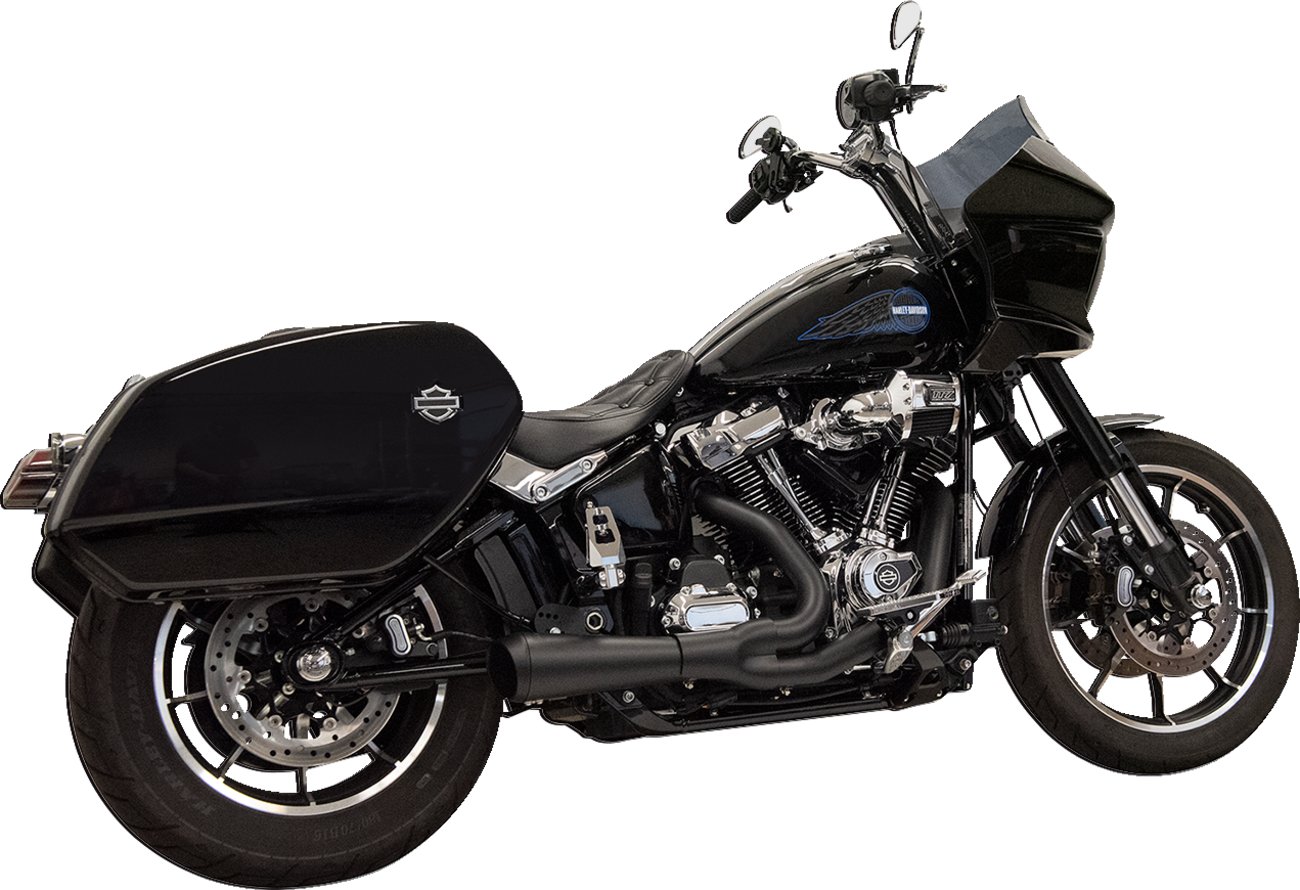 2-into-1 The Ripper Exhaust System - 2-into-1 Ripper Exhaust System with Megaphone Muffler - Black - 49-State - M8 Softail [1800-2746]