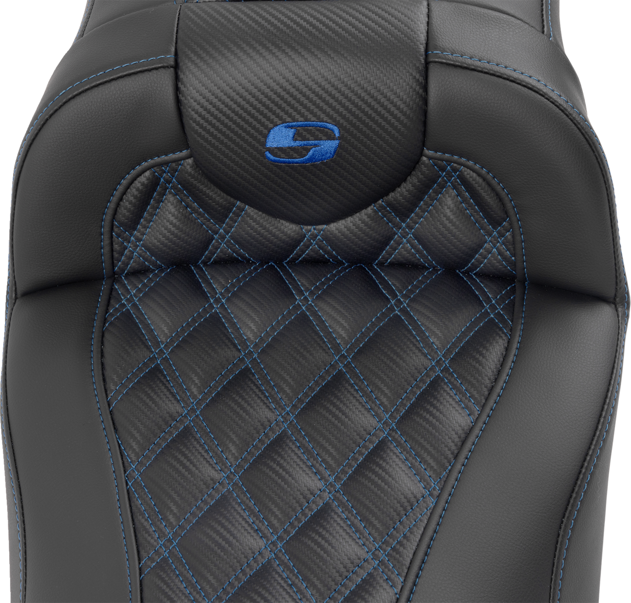 Roadsofa™ Extended Reach Seat - with Backrest - Lattice Stitch - Blue Stitch - FLTR/FLHX '23-'24 [0801-1802] - Image 6