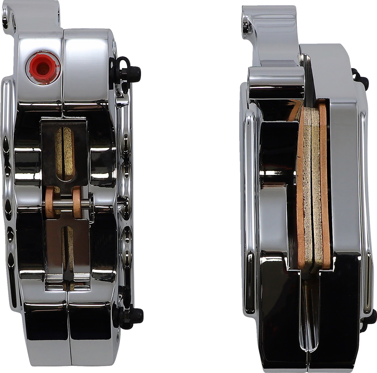 6-Piston Front Direct Bolt-On Brake Calipers for 13" Rotor - 6-Piston Dual Caliper - Chrome - 13" [1701-0714]