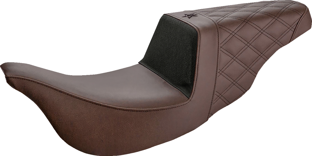 Unknown Industries Performance Gripper Seat - Unknown Industries Seat - Carbon Fiber/ Gripper/Rear Lattice Stitch - Brown - FL '08-'23 [0801-1360] - Image 2