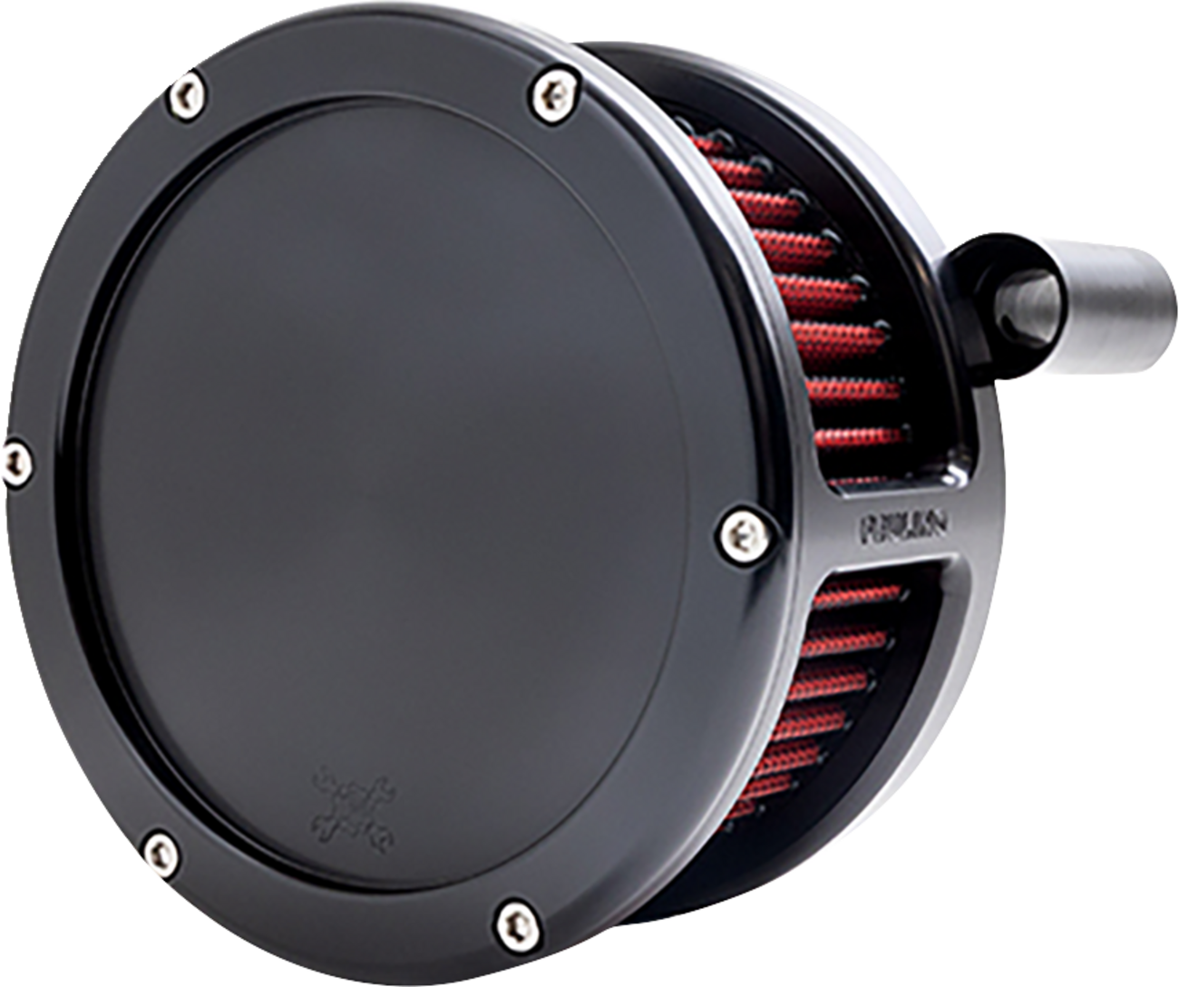BA Air Cleaner Kit - Black with Red Filter - '08-'17 Dyna/Softail/Touring [1010-3313]