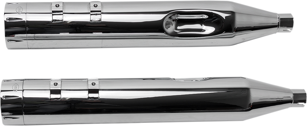 4-1/2" MK45 Performance Mufflers - Chrome with Chrome Tracer [1801-0850] - Image 3