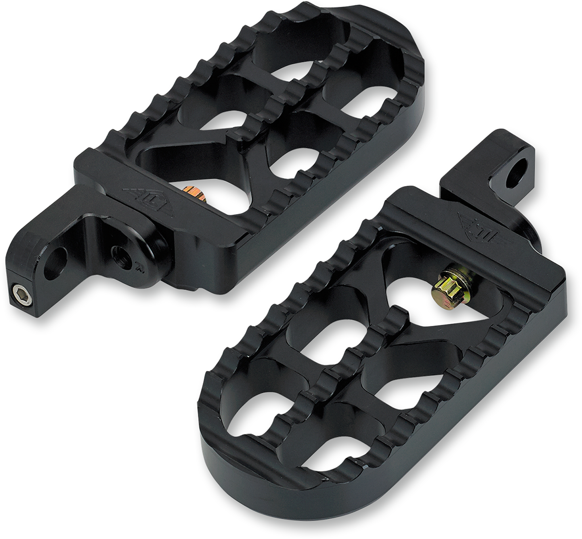 Adjustable Serrated Billet Foot Pegs - Adjustable Serrated Foot Pegs - Long - Black - XL [1620-1263]