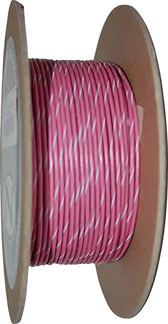 OEM Color Wire Spool - 100' Wire Spool - 18 Gauge - Pink/White [2120-0519] - Image 2