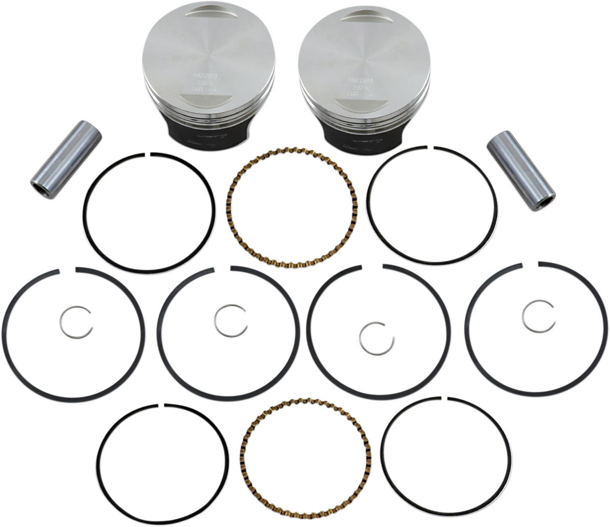 Tracker Series™ Piston Kit - Tracker™ Series Piston Kit - 3.528" - 1340 cc 80 Cubic Inch - +0.030" - Evolution [0903-1579]
