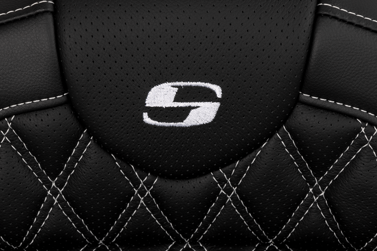 Roadsofa™ Lattice Stitch Seat - Roadsofa™ Seat - with Backrest - White Stitch - FL '08-'23 [0801-1611] - Image 4