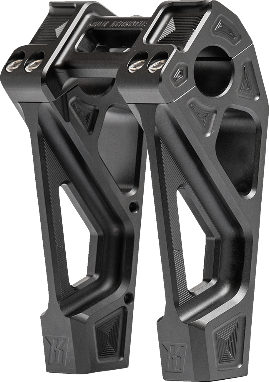 Fastback Risers - Includes Clamp - 6" - Black [0602-1460]