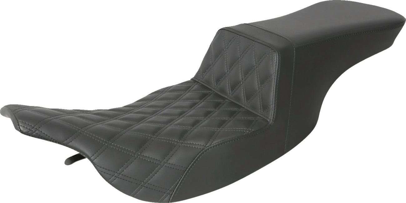 Tour Step-Up Seat - Front Lattice Stitch - Black - FL '97-'07 [0801-1428]