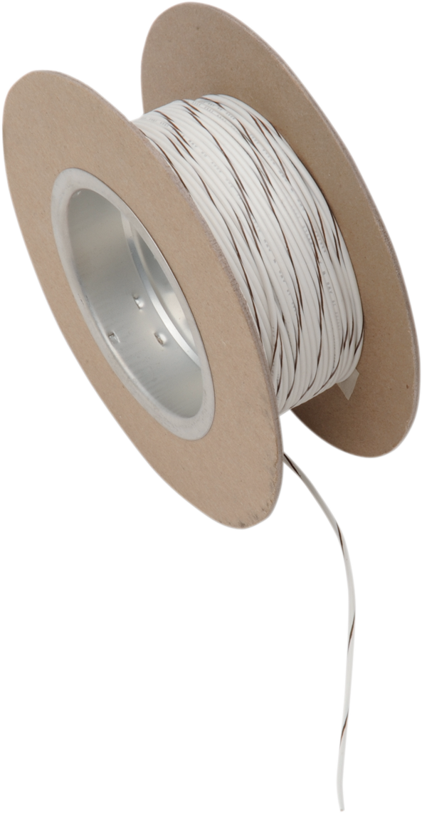 OEM Color Wire Spool - 100' Wire Spool - 18 Gauge - White/Brown [2120-0525]