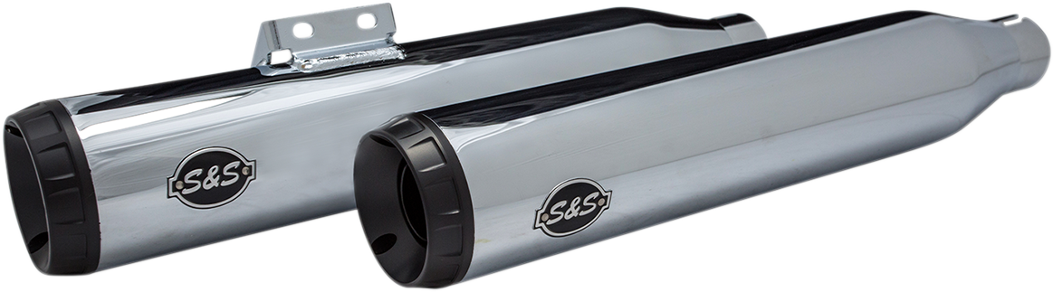 Grand National Race Slip-On Mufflers - Grand National Race Mufflers for Softail - Chrome [1801-1361]