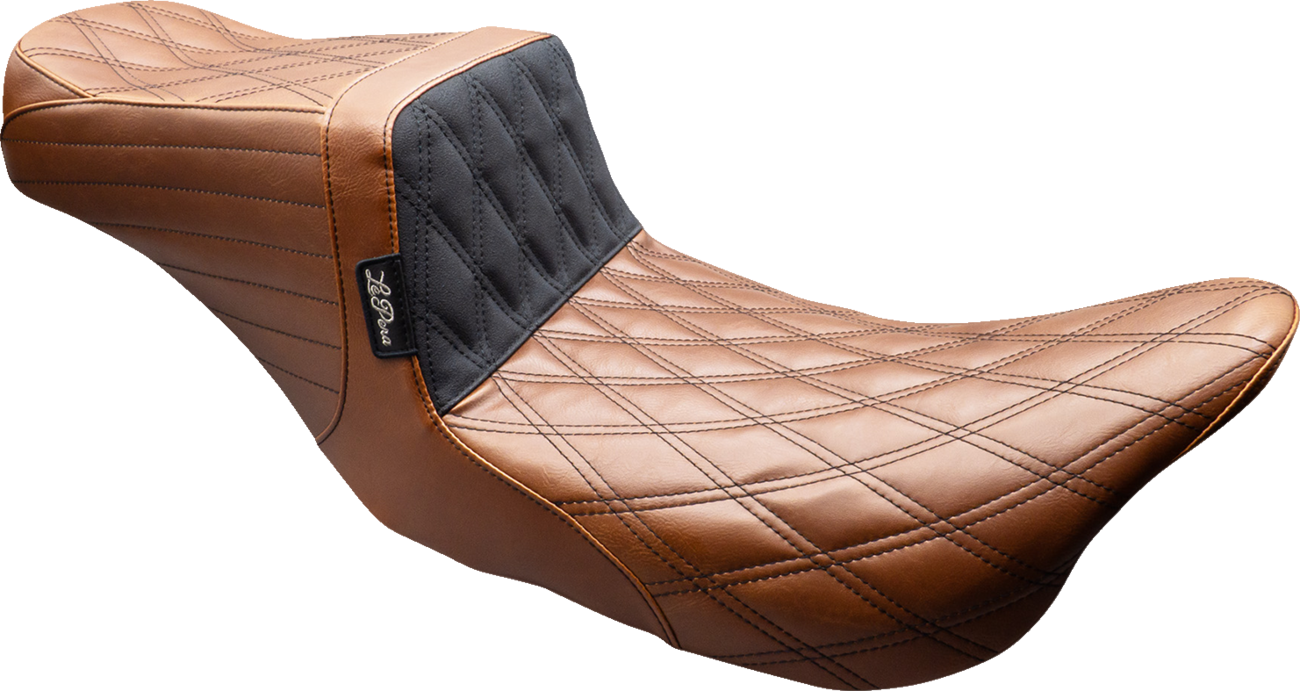 Tailwhip Seat - Brown - Double Diamond - Black Stitch - FLT/FLH '08-'23 [0801-2178]