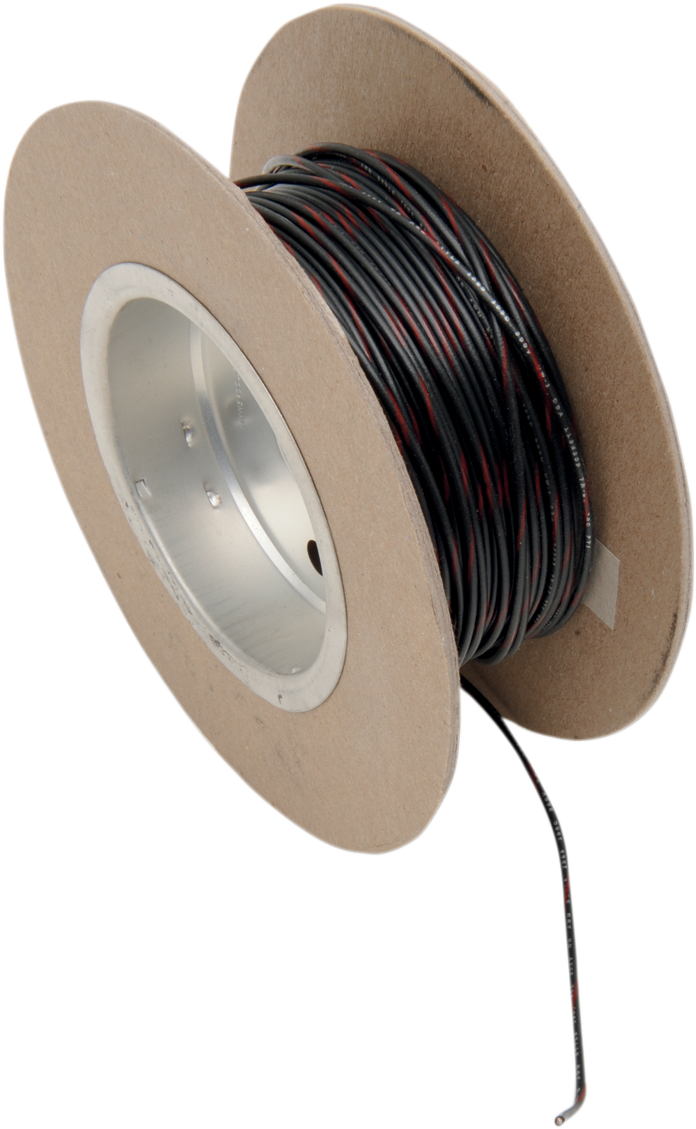OEM Color Wire Spool - 100' Wire Spool - 18 Gauge - Black/Red [2120-0507]