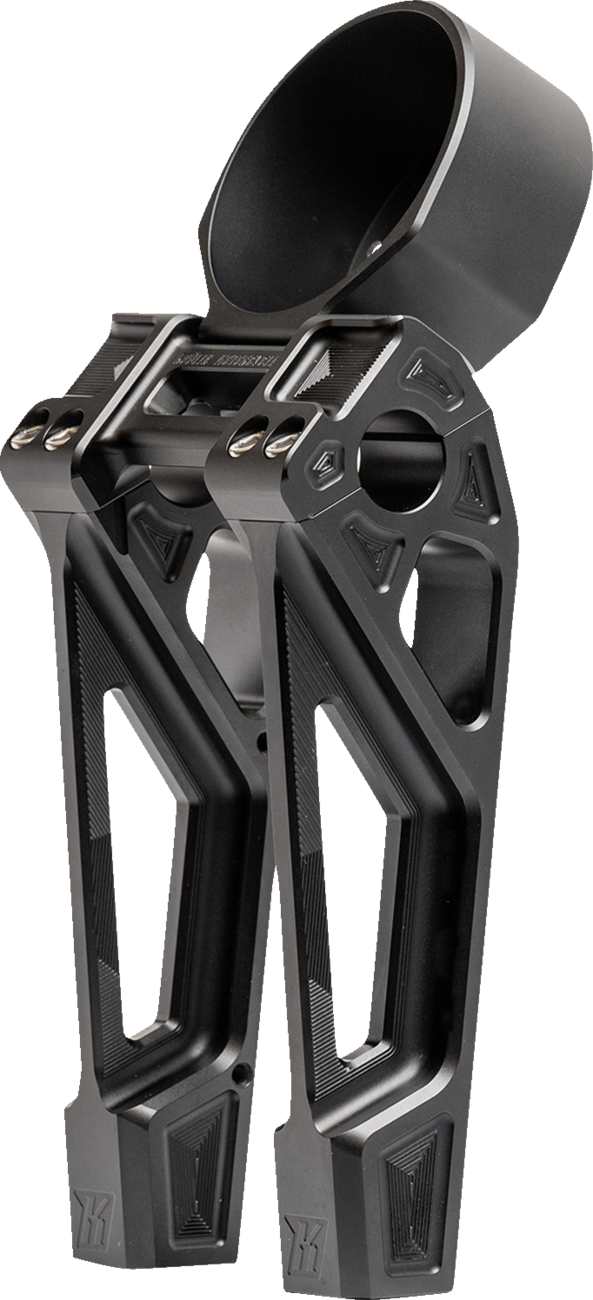 Fastback Risers - Includes Clamp & Gauge Bracket - 8" - Black [0602-1462]