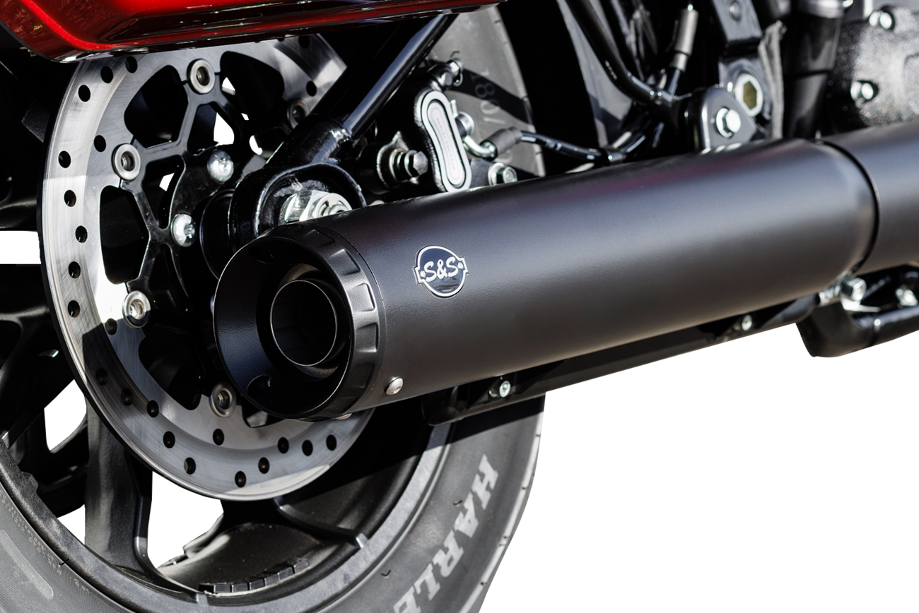 Grand National Slip-On Muffler - 50 State - 4" Black - M8 Softail [1801-1845] - Image 2